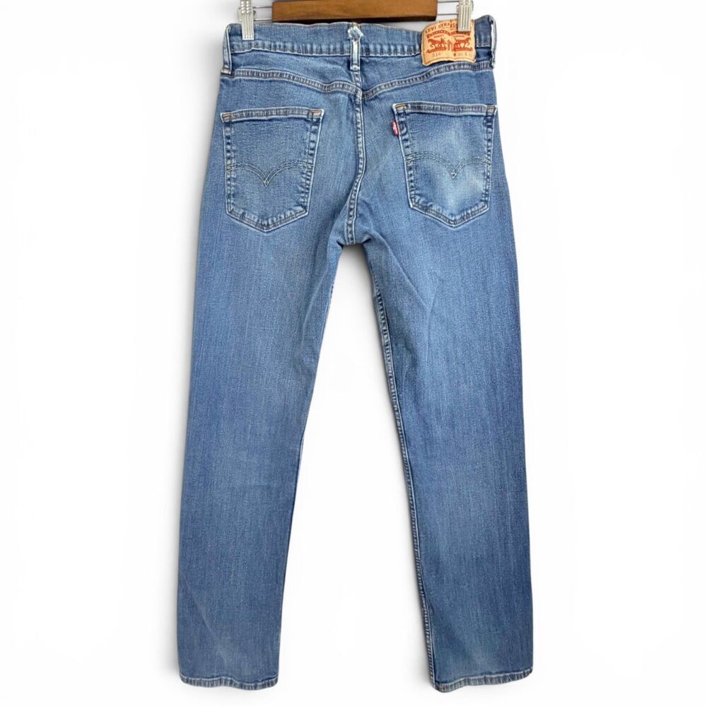 levi's 514 jeans mens 31x31 blue stretch denim straight leg casual heritage